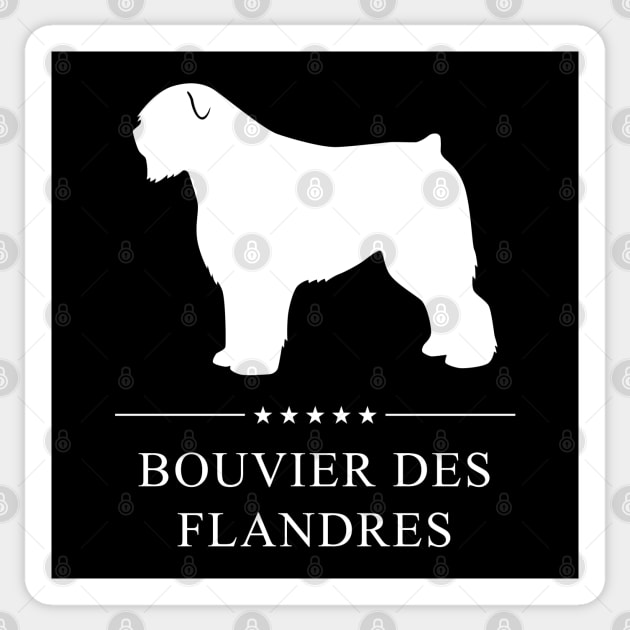 Bouvier des Flandres Dog White Silhouette Sticker by millersye